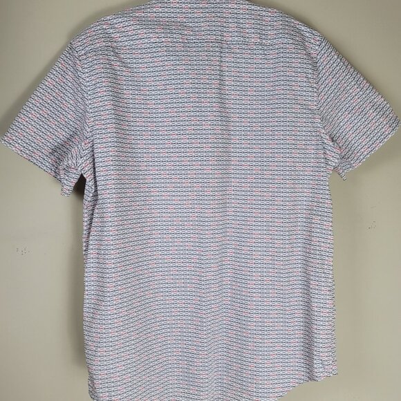 Michael Kors Men's Logo Button Down Shirt Short Sleeve Classic Fit - Picture 3 of 9